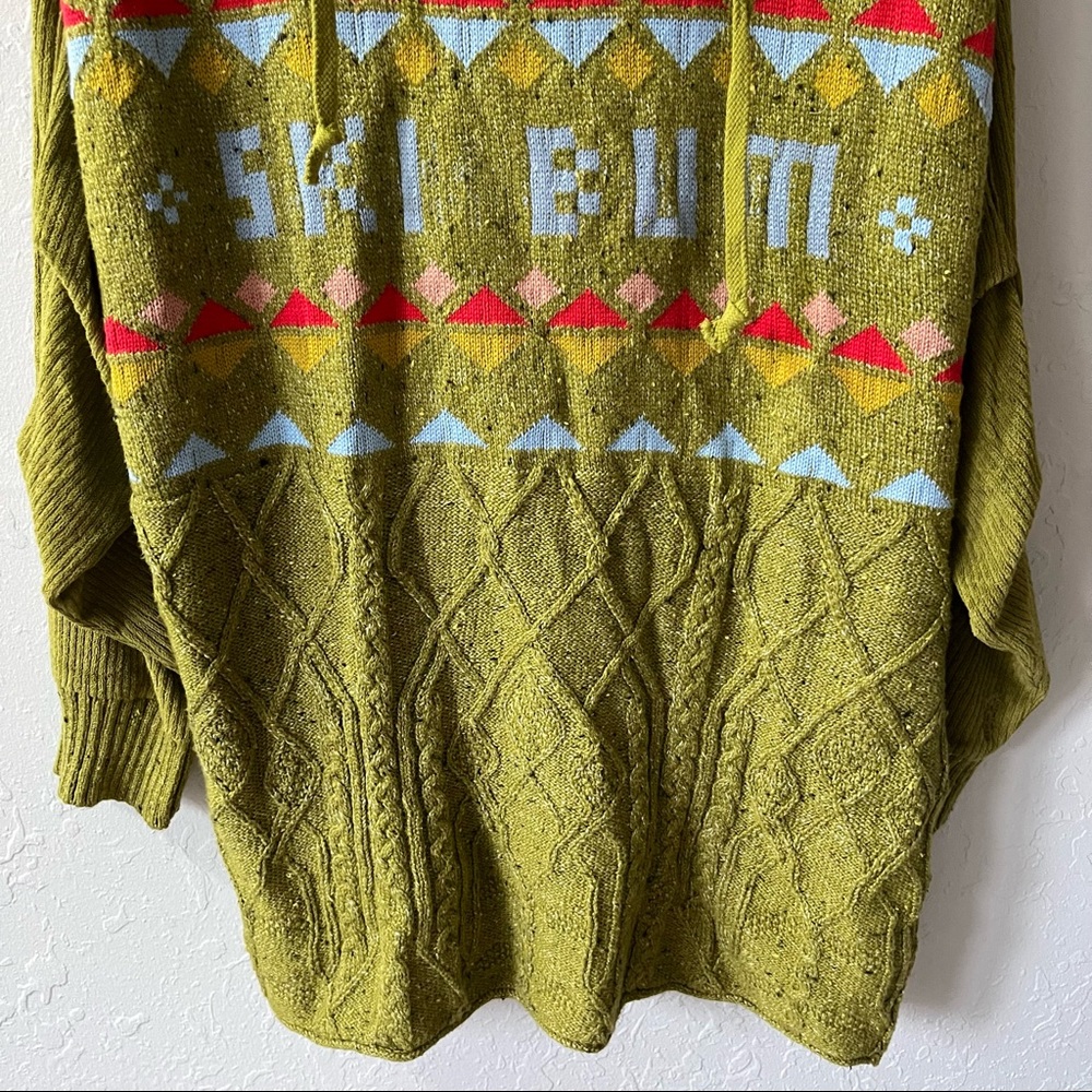 NEW Free People Ski Bum Knit Pullover Hoodie L - Picture 4 of 9